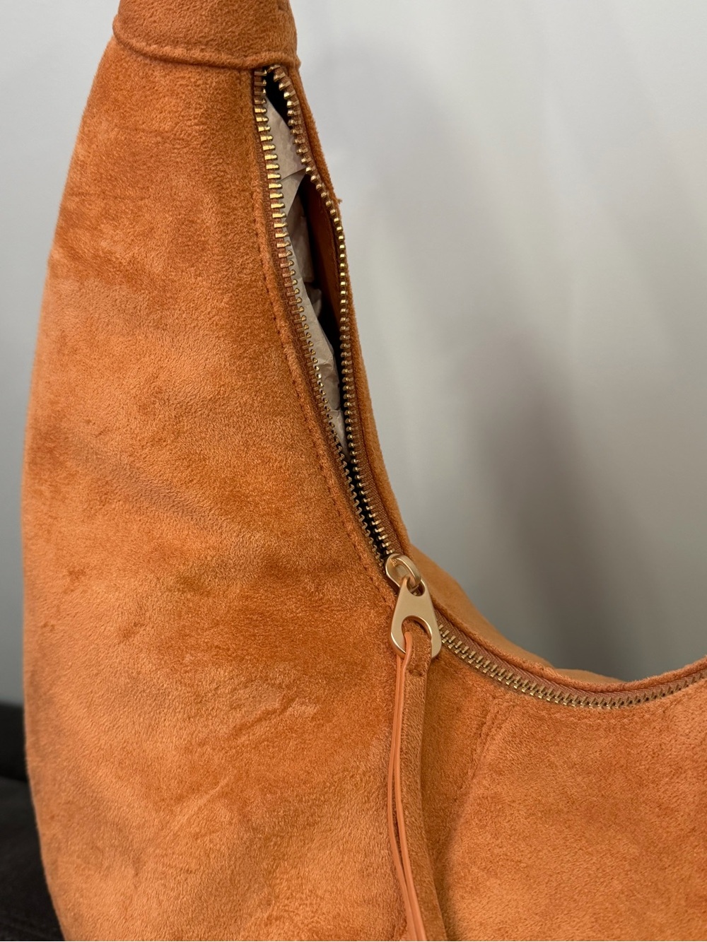 Universal Thread Large Suede Hobo Bag Brown Slouchy Shoulder Tote Purse Soft - Picture 5 of 16